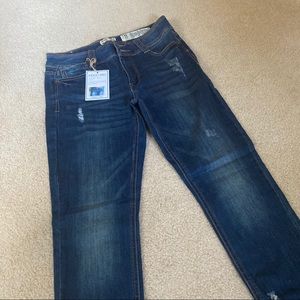 Dark Wash Mid Rise Skinny Jeans